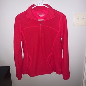 Waffle knit quarter zip